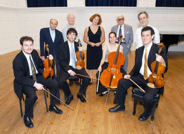 Photo of Euclid Quartet and competition organizers